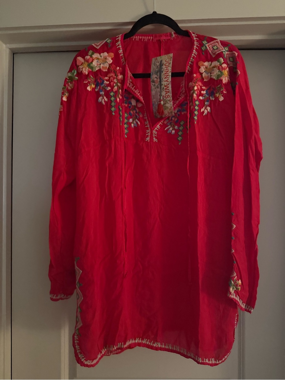 NWT Johnny Was Gemma Floral Embroidered Tunic